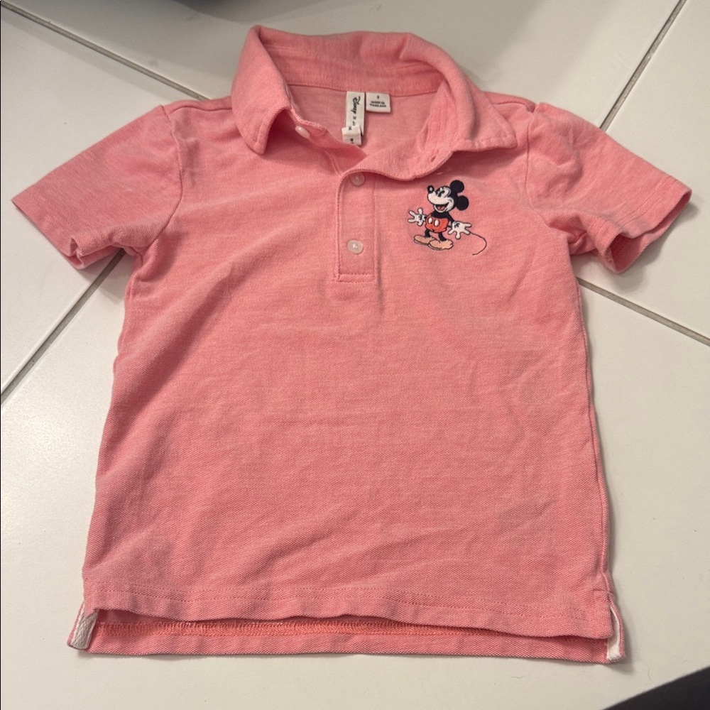 Disney Kids Polo Shirt in Pink with Mickey Mouse Janie & Jack